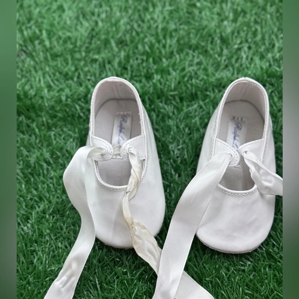 White‎ Kids Shoes with Ribbon by Ralph Lauren